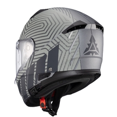 Capacete Texx Articulado Kratos Cyber Cinza Fosco Óculos - loja online