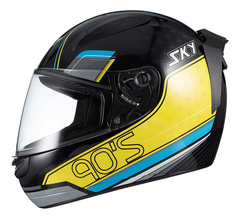 Capacete Fechado Sky Two Anos 90 - Diversas Cores - loja online