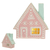Casa Natalina Rosa com Led