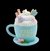 Páscoa Xícara Decorativa Azul - 14 cm - comprar online