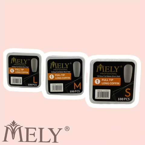 Tips coffin soft gel/press on matte Mely