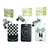 Porta sube negro y blanco Cute Keychain / XJSN0006