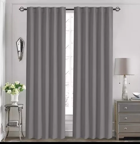 Juego De Cortinas Blackout Textil Bloquea Luz Solar