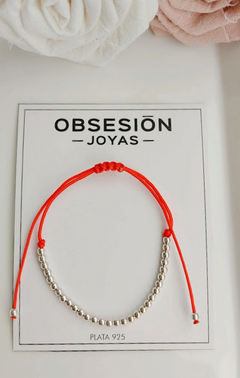 PULSERA HILO CHINO GRUESO CON BOLITAS 3MM - comprar online