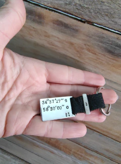 Imagen de Llavero de plata y cuero