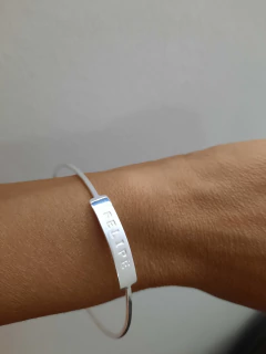 Esclava Hilo cuadrado personalizada maciza - comprar online