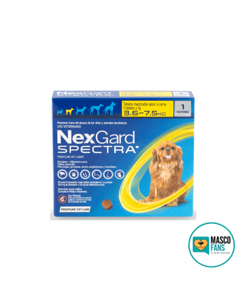 NEXGARD SPECTRA G 3.6 A 7.5 KG. LEER DESCRIPCIÓN!!