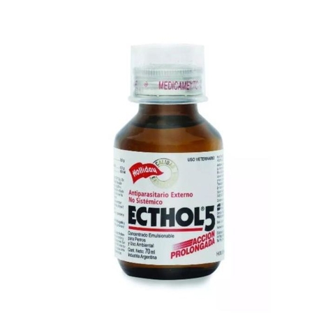 70 ml Ecthol 5 Acción prolongada. Concentrado Emulsionable para perros y uso ambiental x 70 ml. LEER DESCRIPCIÓN!!