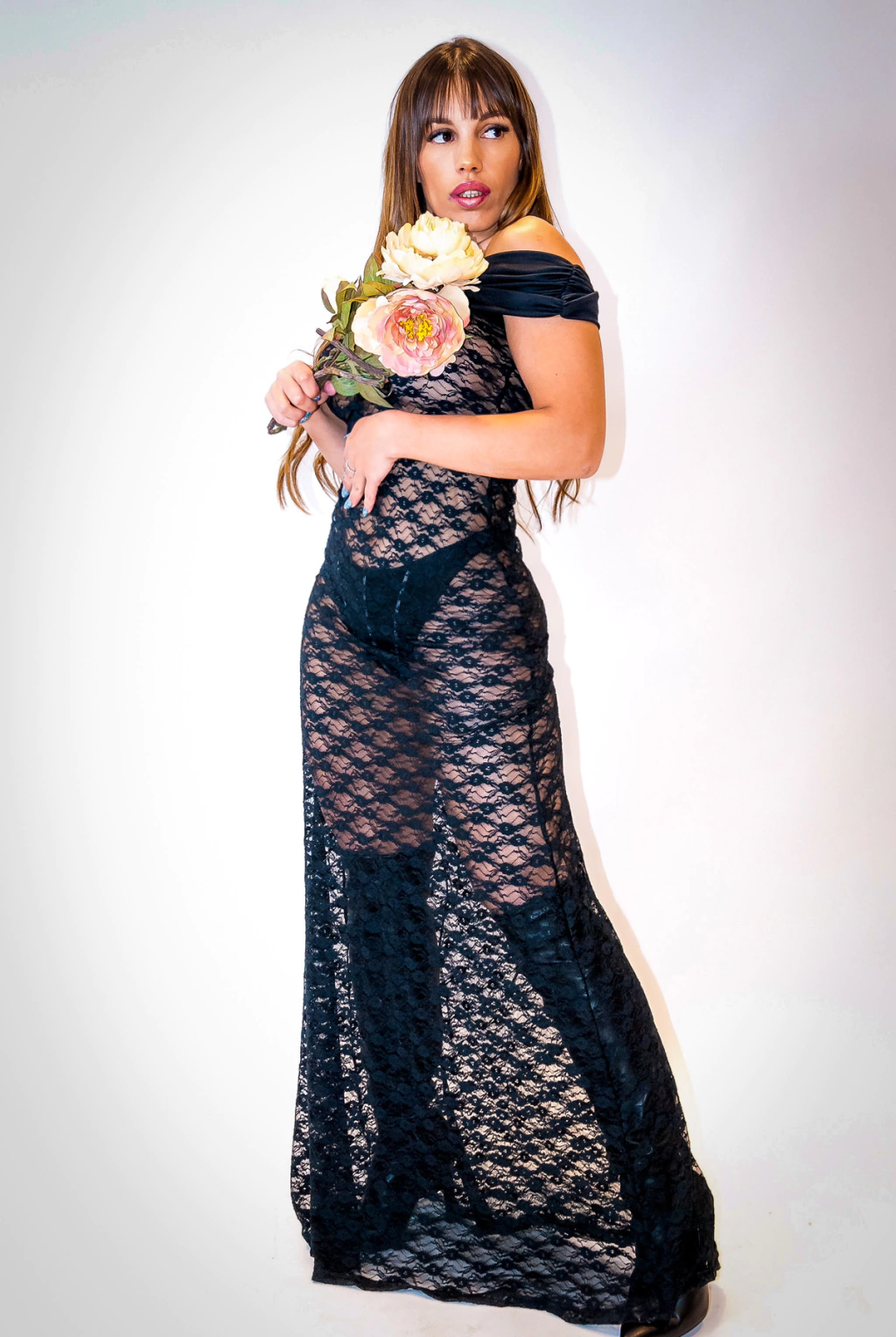 Vestido Encaje Largo