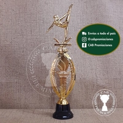 Trofeo plástico gimnasia artística - danza - Ovalado BN - en internet