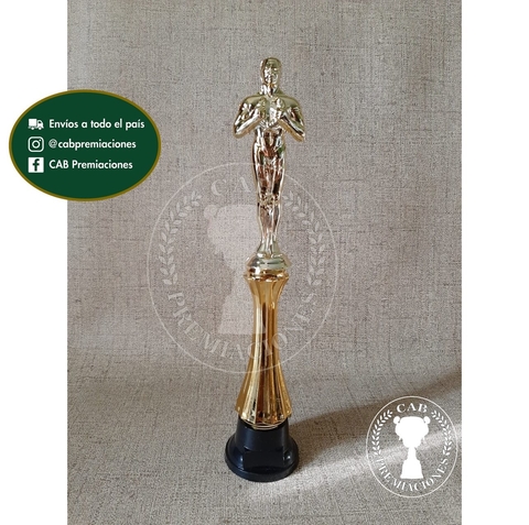Trofeo souvenir Oscar / Actuación - columna alta