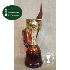Trofeo metálico c/ figura basket tablero básquet plás. BM - Envolvente -