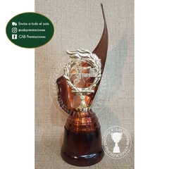 Trofeo metálico c/ figura handball laurel handbol plás. BM - Envolvente -