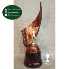 Trofeo metálico c/ figura voley pequeño plás. BM - Envolvente -