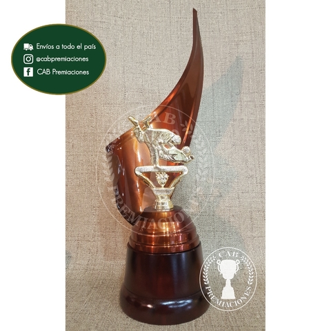 Trofeo metálico "Envolvente" Judo 2D / Artes marciales