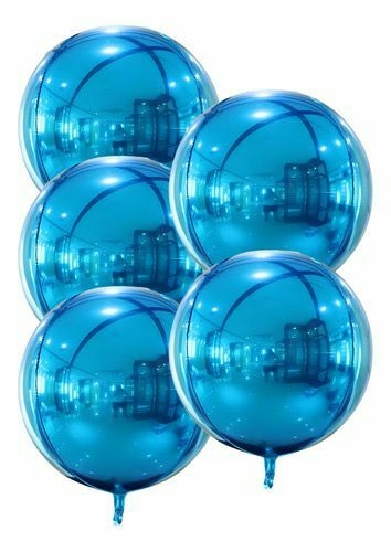Globo metalizado esfera 4d - Celeste x1 u - comprar online
