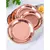 Platos rosa gold Polipapel metalizado 18 cm diámetro x 10 unidades - comprar online
