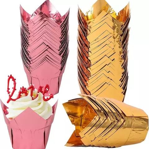 Tulipa Rosa Gold Metalizado x50 u - comprar online