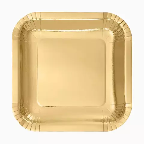 plato dorad0 Polipapel Cuadrado Metalizado x10 u - comprar online
