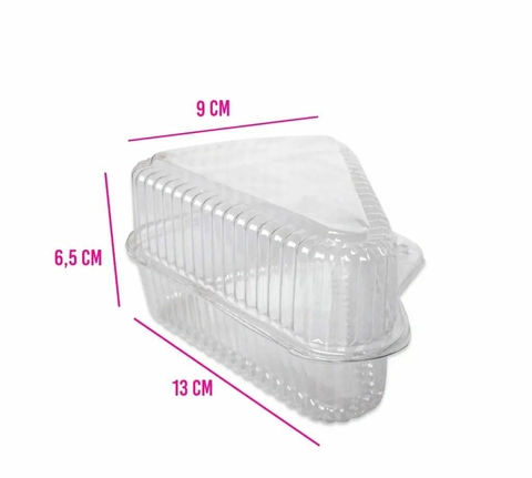 Estuche porción de torta (9x13x6.5 cm ). PACK X 10 U - comprar online