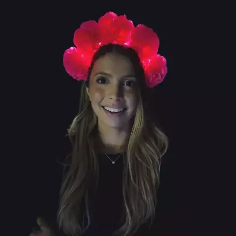 VINCHA CON LUZ LED CLAVEL DE SEDA X1 UNIDAD - comprar online