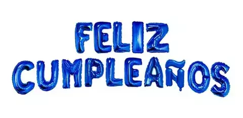 Globo frase “ FELIZ CUMPLEAÑOS” - AZUL - comprar online