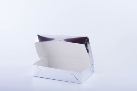 Caja reversible plateada y blanca (24x15x5,5cm)