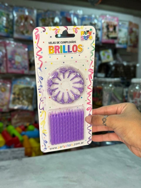 Vela de Cumpleaños Brillos 24 u