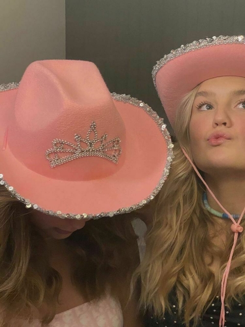 SOMBRERO GORRO COWBOY ROSA FUXIA - CORONA