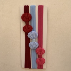 Kit faixa laço tricô - Entrelaços