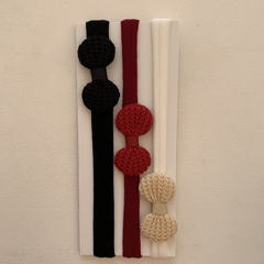 Kit faixa laço tricô - Entrelaços
