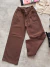 JEANS WIDE LEG CHOCOLATE
