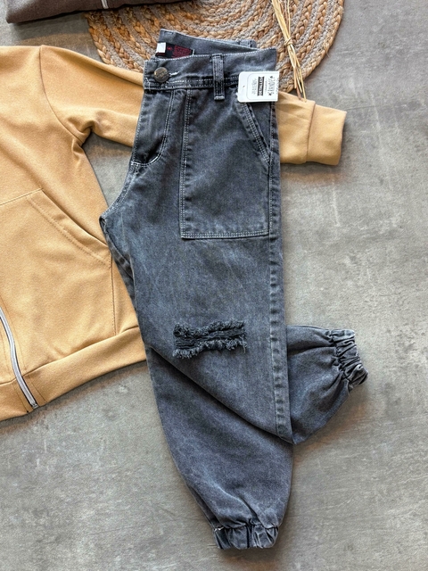 JEANS JOGGER GRIS LAVADO - comprar online