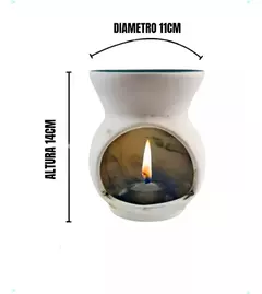 Hornito Grande De Ceramica 1 Cuerpo Para Esencias Aromaticas Variado - tienda online