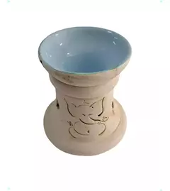 Hornito Chico De Ceramica 2 Cuerpos Para Esencias Aromaticas - Comenzando a Despertar