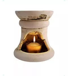 Hornito Chico De Ceramica 2 Cuerpos Para Esencias Aromaticas - tienda online