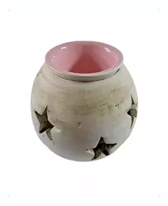 Hornito Estrella Ceramica 2 Cuerpos Para Esencias Aromaticas