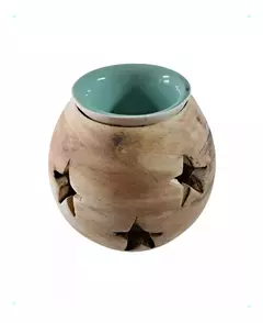 Hornito Estrella Ceramica 2 Cuerpos Para Esencias Aromaticas - Comenzando a Despertar