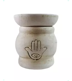 Hornito Grande D Ceramica 2 Cuerpos Para Esencias Aromaticas