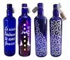 4 Botella Hoponopono Vidrio Azul Solarizar Agua