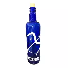 Imagen de Botella Vidrio Azul Agua Hooponopono Signos Del Zodiaco