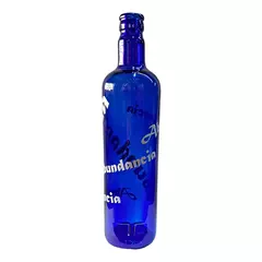 Botella Vidrio Azul Holisticas De Hooponopono Varios Diseños Frases en internet