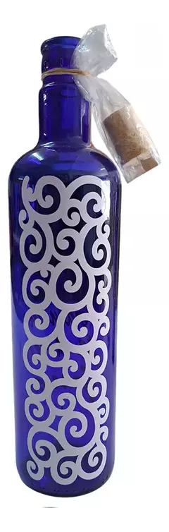 Imagen de 4 Botella Hoponopono Vidrio Azul Solarizar Agua