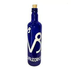 Botella De Vidrio Azul Agua Hóoponopono Con Signos Zodiaco - comprar online