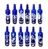 Botella Vidrio Azul Agua Hooponopono Signos Del Zodiaco x12 un.