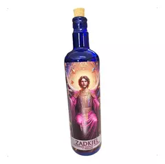 Botella de Vidrio Azul 7 Arcángeles Para Adorno - Comenzando a Despertar