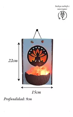 Lampara De Sal Colgante Artesanal Con Piedras Del Himalaya - comprar online