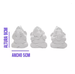 3 Ganeshas Imagenes Figuras Estatuas De Yeso Para Decorar - comprar online