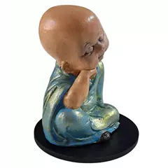 Buda Estatua Imagen Figura Decorativa Con Base De Madera - comprar online