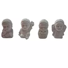 7 Mini Monjes Budas Yeso Para Decorar Y Pintar - comprar online
